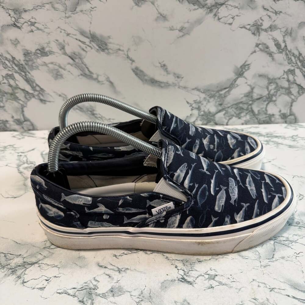 Vans x Todd Snyder Men 7.5 Women 9.5 Classic Slip On Shoe Whale Blue Skateboard